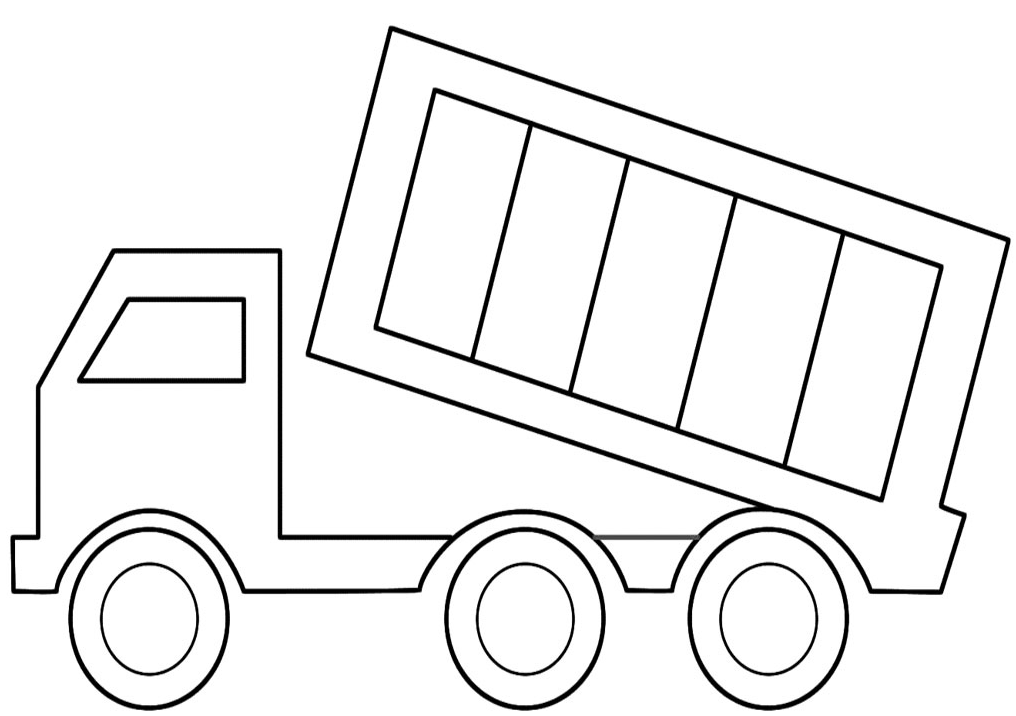 Dump Truck To Print Coloring Page