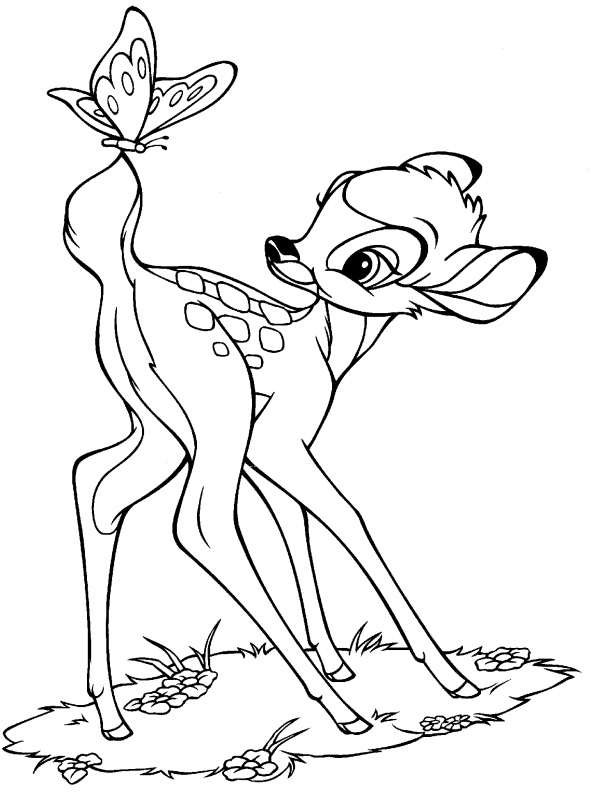Coloring For Kids Bambi Coloring Page