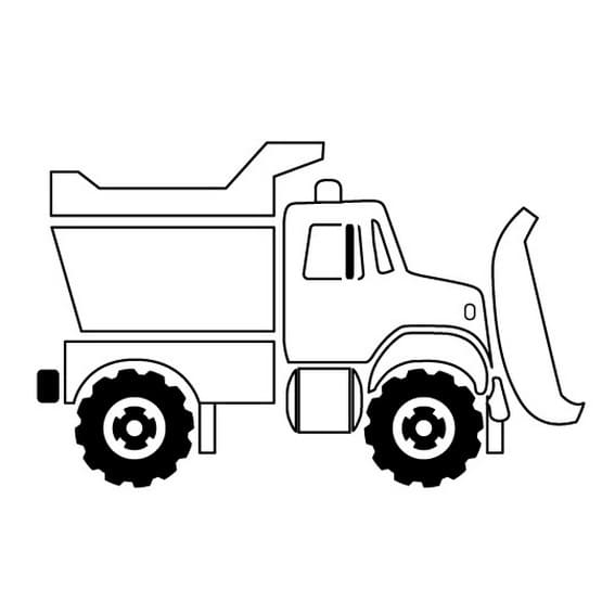 Construction Dump Truck Coloring Page