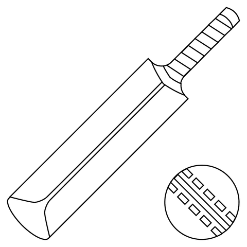 Cricket Game For Kids Coloring Page