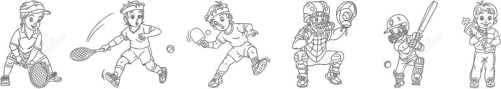 Cricket Game Coloring Page