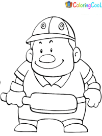 Cricket Game Coloring Pages