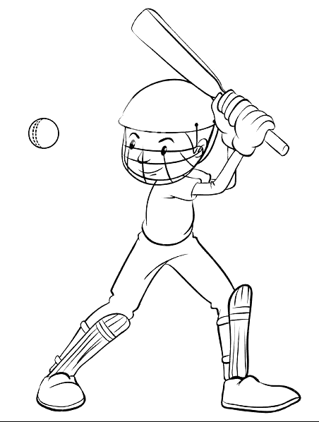 Cricket Player Printable