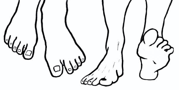 Cute Foot Drawing Picture
