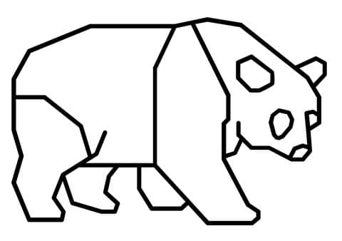 Cute Giant Panda For Children Coloring Page