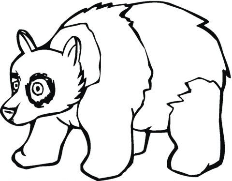 Cute Panda Image Coloring Page