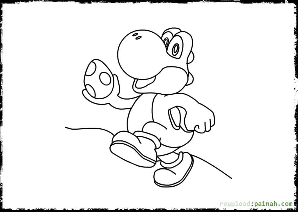 Cute Yoshi Picture Coloring Page