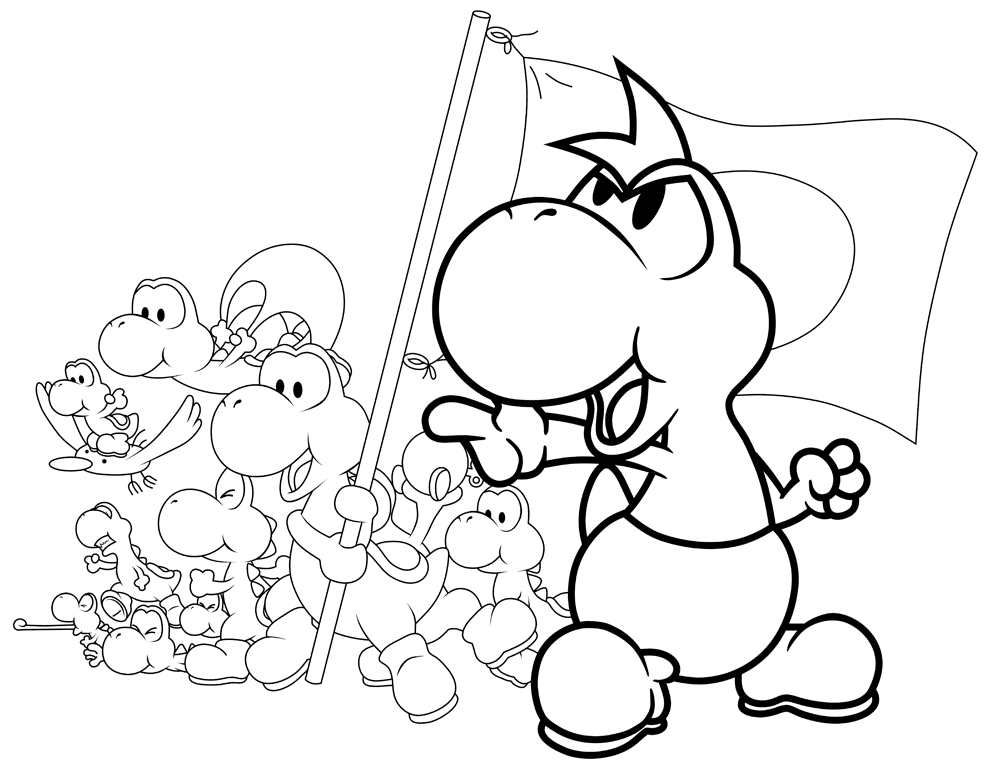 Cute Yoshi Picture Coloring Page