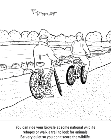 Cycling Image Coloring Page