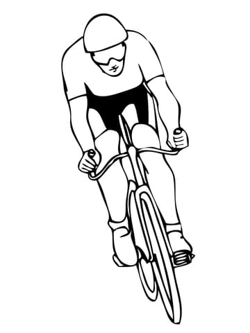 Cycling Sport Image Coloring Page