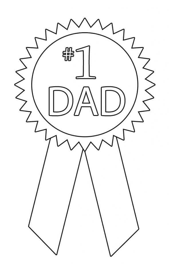 Dad Ribbon Image For Children