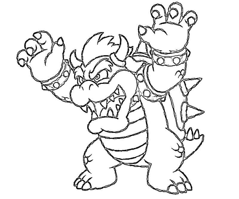 Dark Bowser Coloring Page