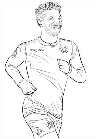 Dries Mertens Coloring Page