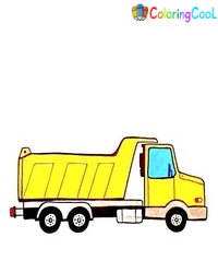 Dump Truck Drawing Is Made In 7 Easy Steps Coloring Page