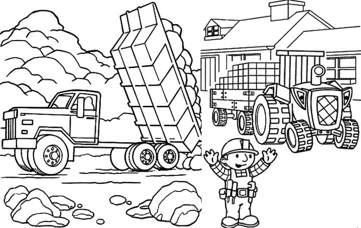 Dump Truck Coloring Image Coloring Page