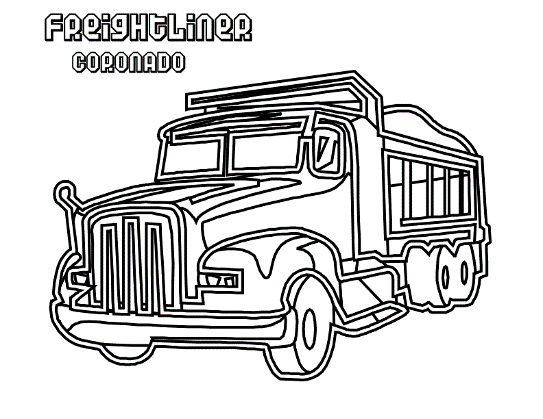 Dump Truck Coloring Coloring Page