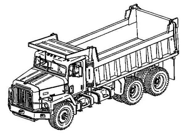 Dump Truck Cool Coloring Page
