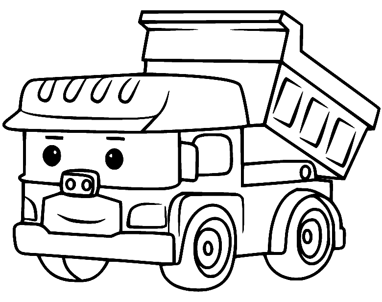 Dump Truck Dumpoo Image For Kids Coloring Page