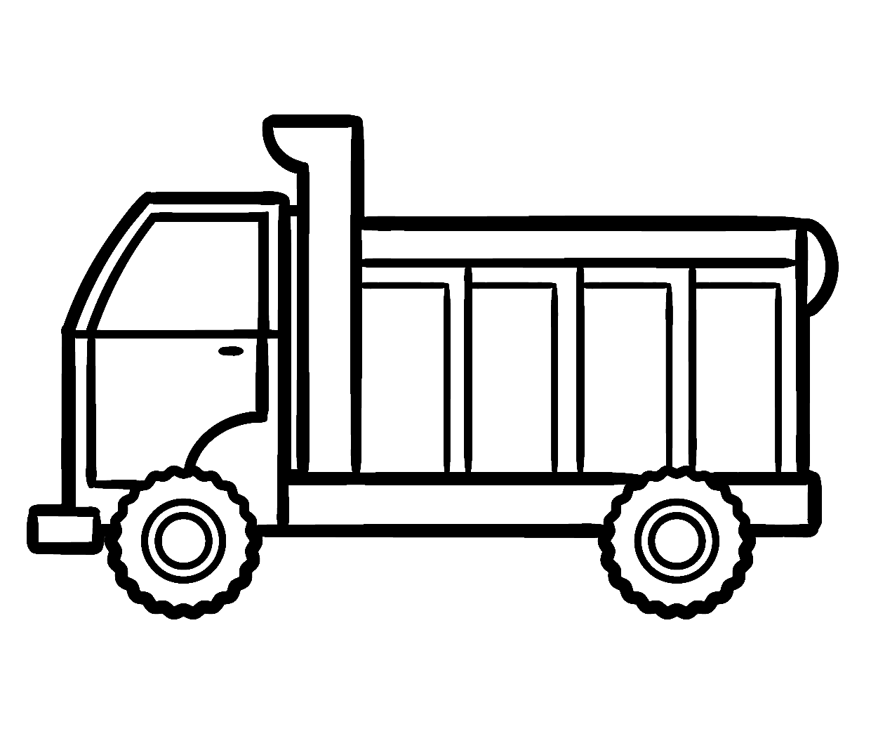 Dump Truck For Kids Image Coloring Page