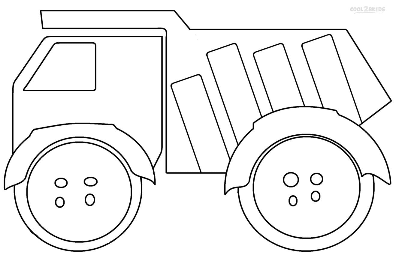 Dump Truck Good-looking Coloring Page