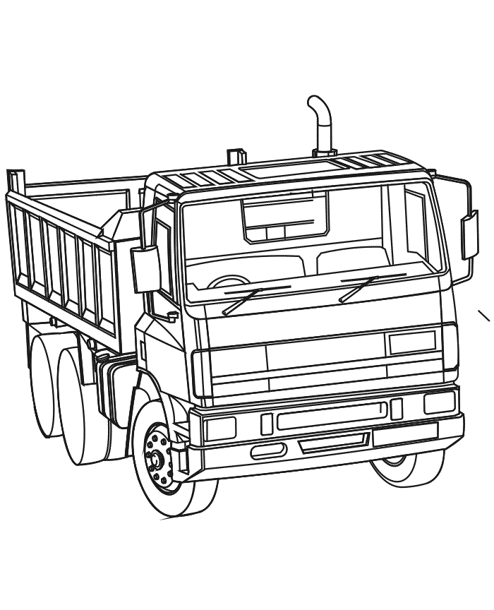 Dump Truck Gratifying Coloring Page