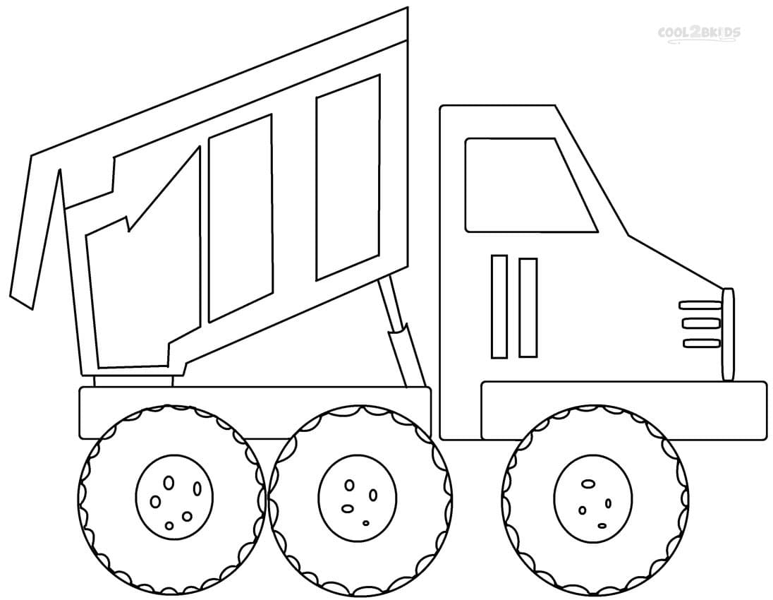 Dump Truck Great Image Coloring Page