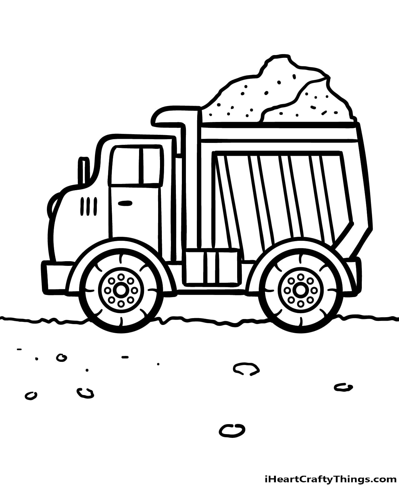 Dump Truck Great Coloring Page