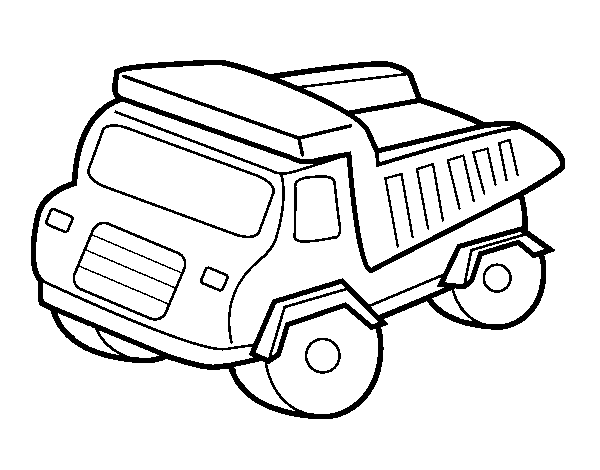 Dump Truck Painting For Children Coloring Page