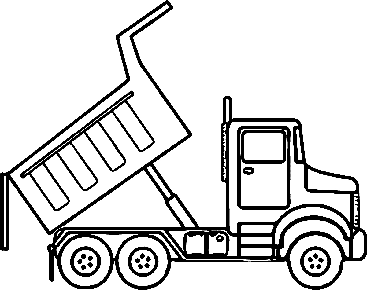 Dump Truck Picture Printable Coloring Page