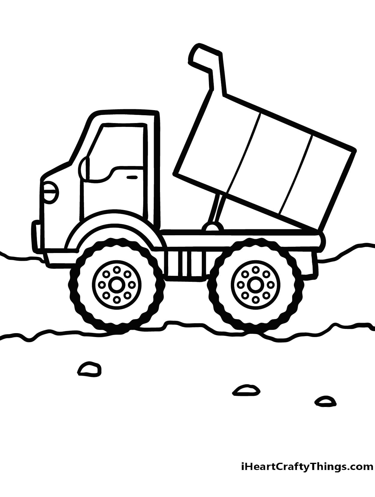 Dump Truck Picture Coloring Page