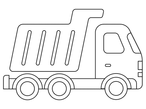 Dump Truck Picture Coloring Page