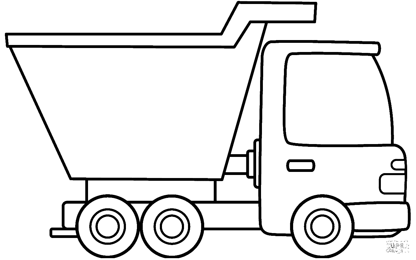 Dump Truck Printable Coloring Page