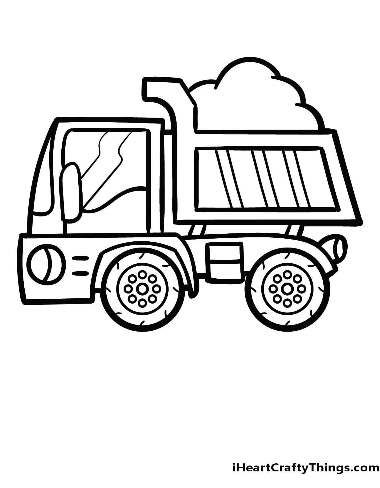 Dump Truck Sheet Coloring Page