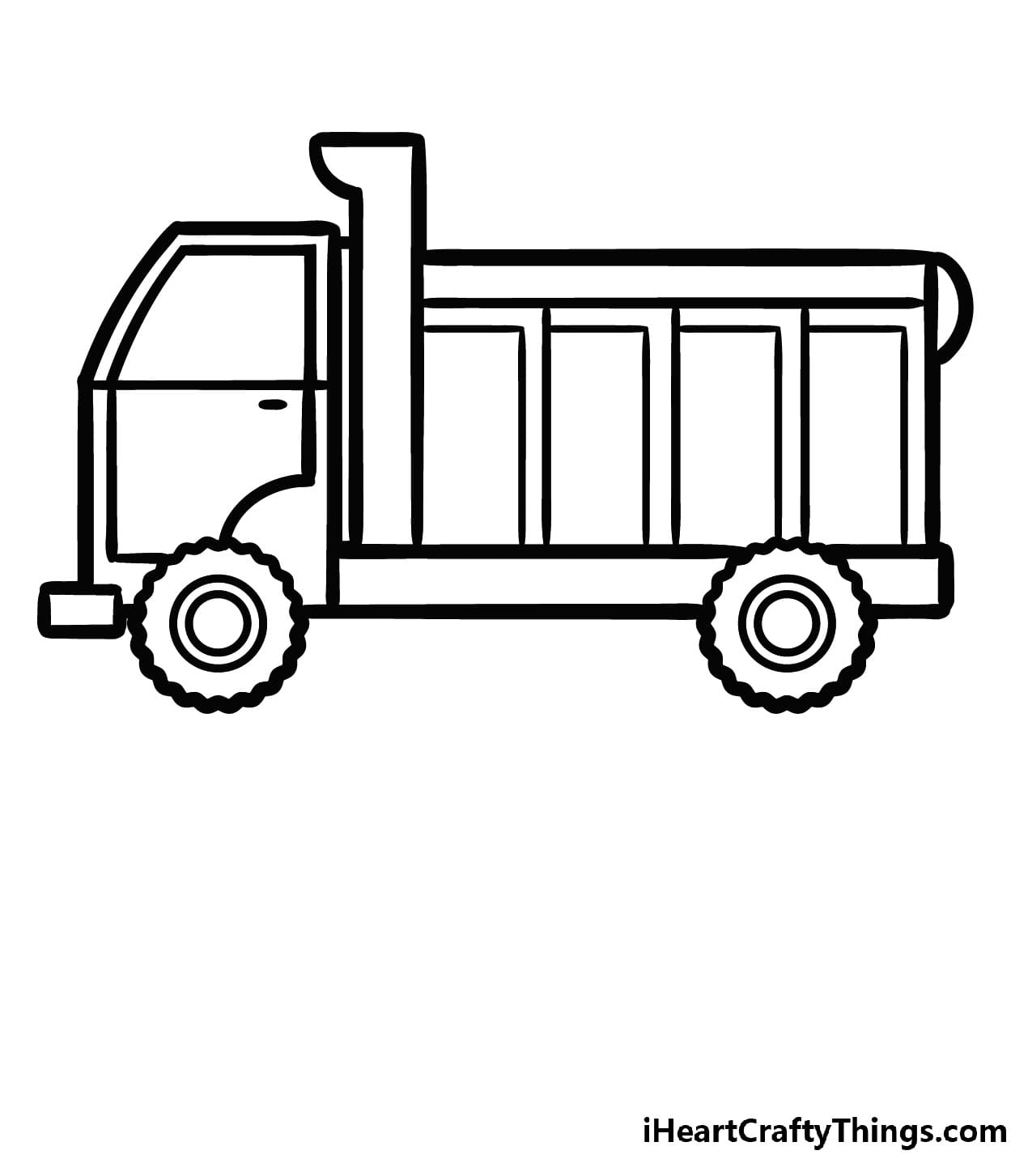 Dump Truck Sweet Coloring Page