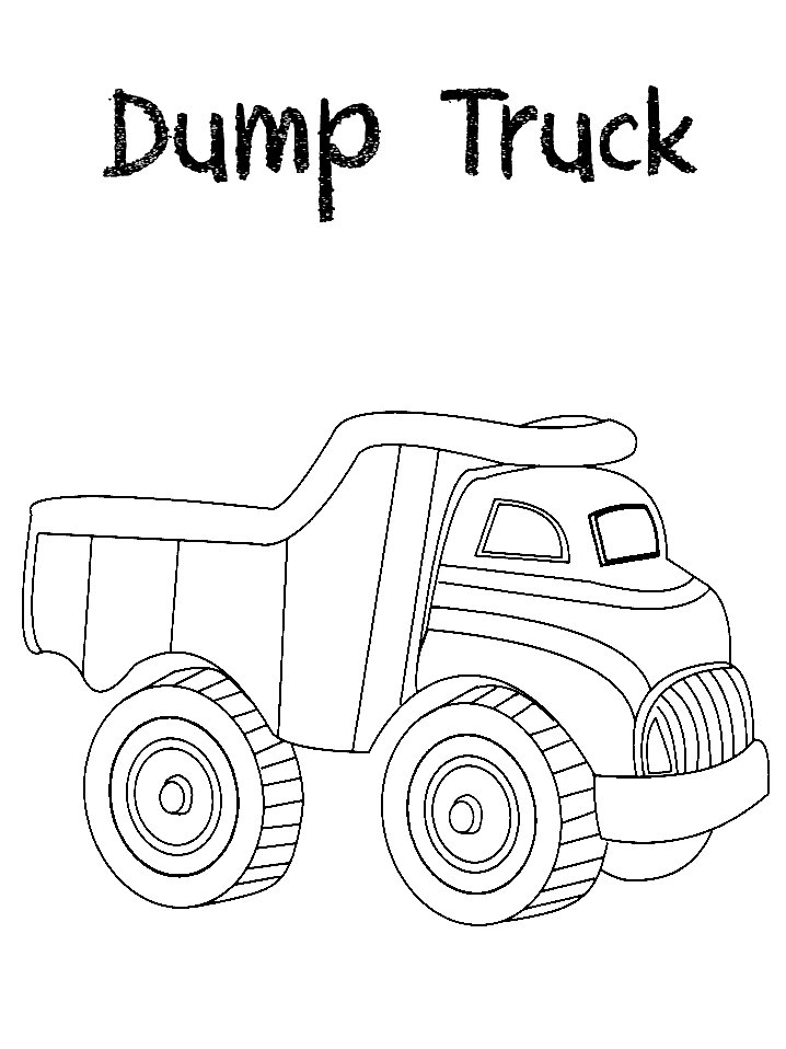 Dump Truck Toy Coloring Page