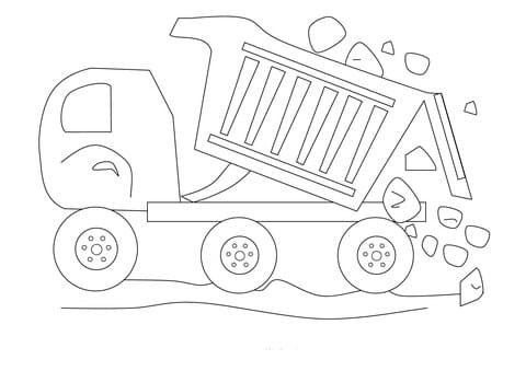 Dump Truck With Rocks Image For Kids