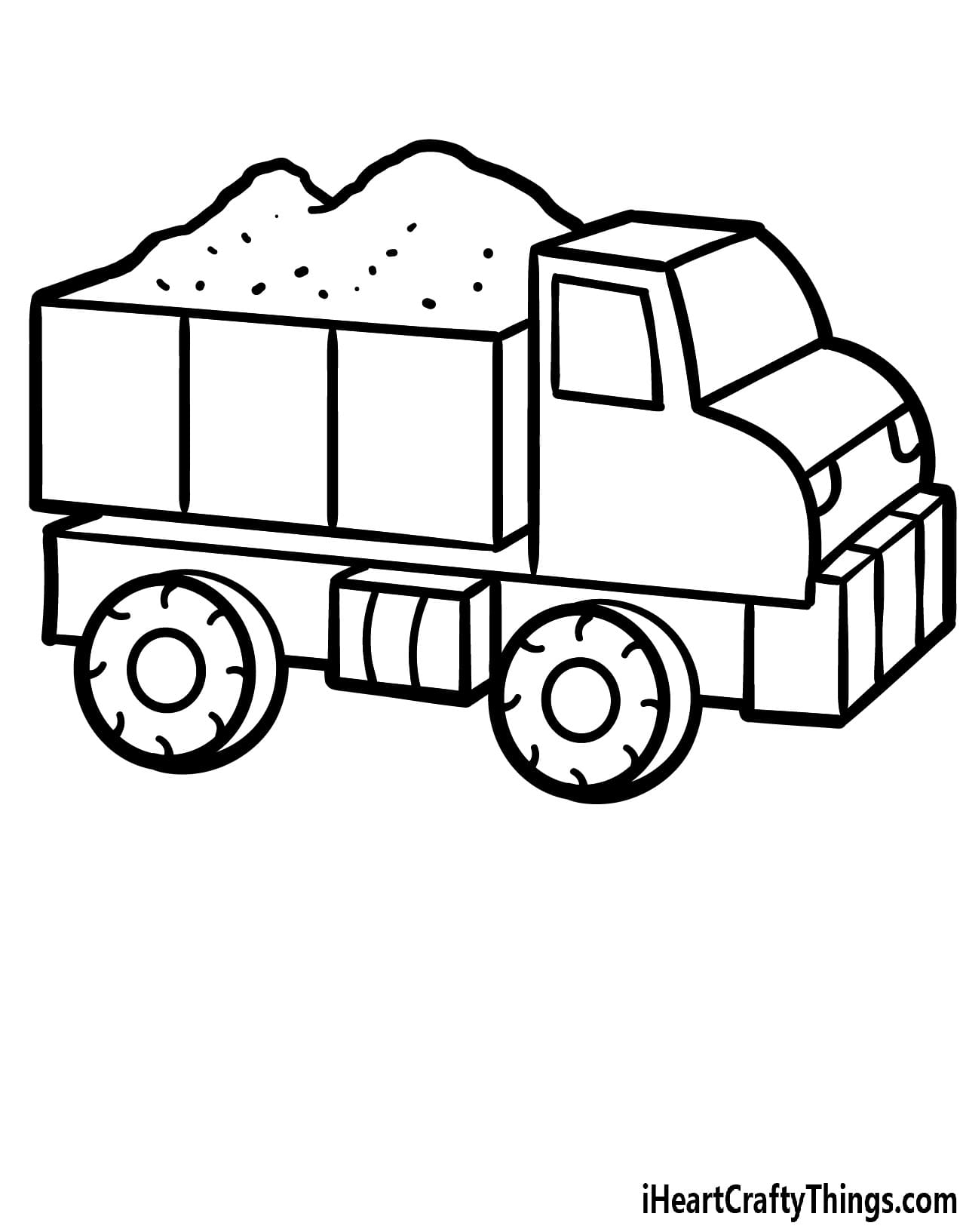 Dump Truck With Rocks Image For Kids