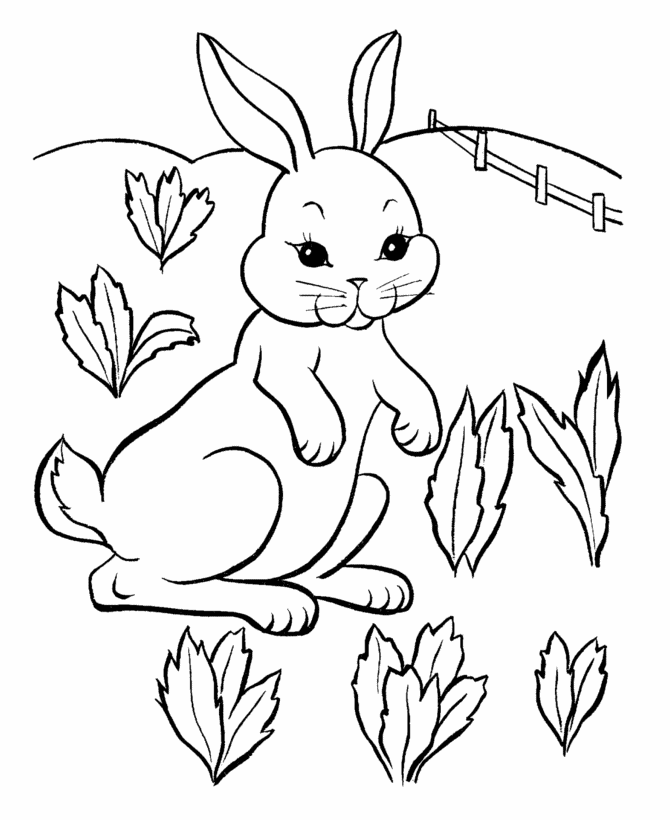 Easter Bunny Sweet Coloring Page