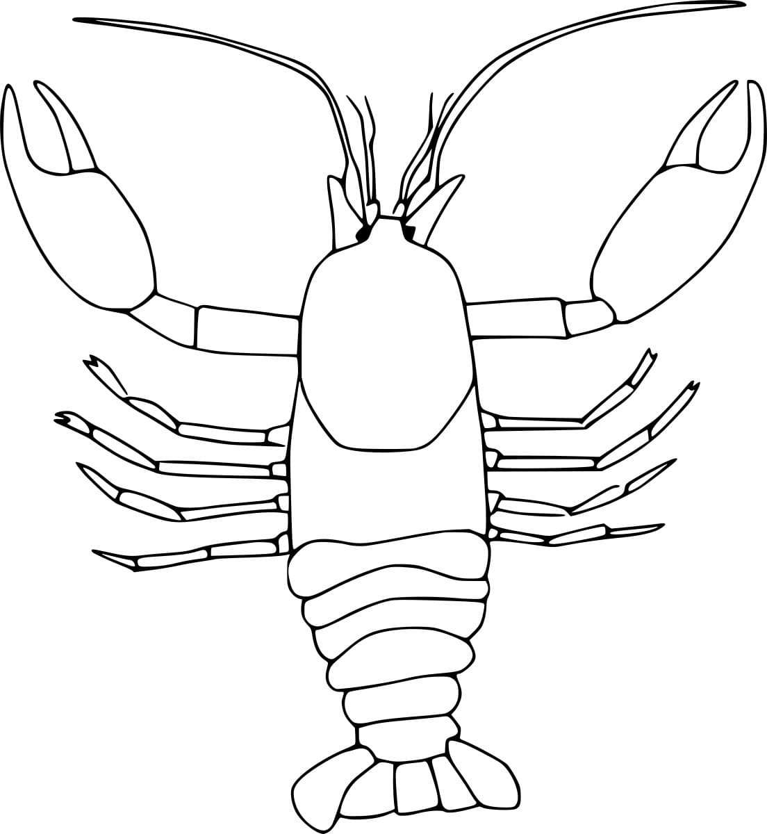 Easy Giant Lobster Coloring Page