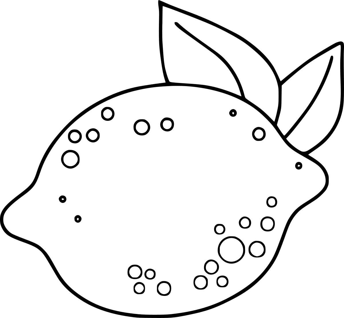 Easy Lemon Coloring Page