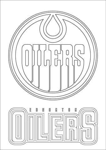 Edmonton Oilers Logo Coloring Page