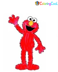 Elmo Drawing Is Made In 7 Easy Steps Coloring Page