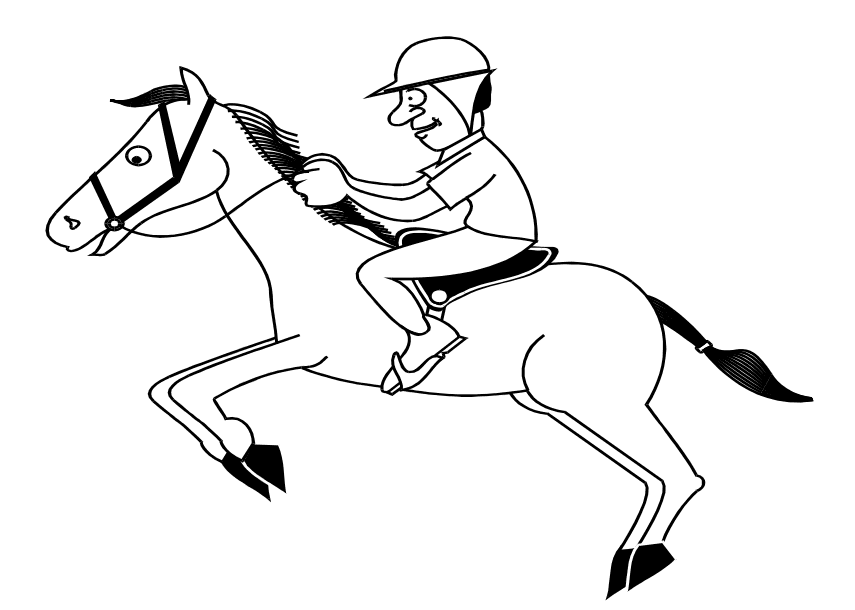 Equestrian Cute Coloring Page