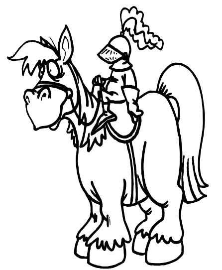 Equestrian For Kids Image Coloring Page