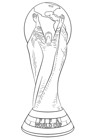 FIFA World Cup Football Trophy Image Coloring Page