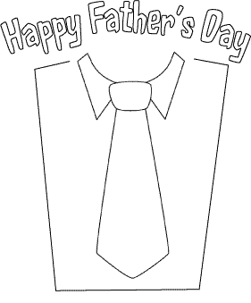 Father’s Day Tie Image Coloring Page