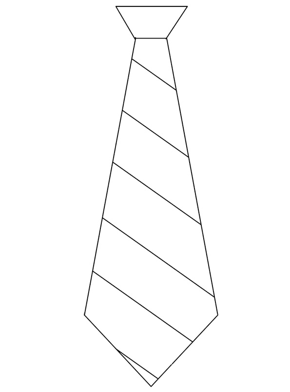 Father’s Day Tie Template Coloring Page