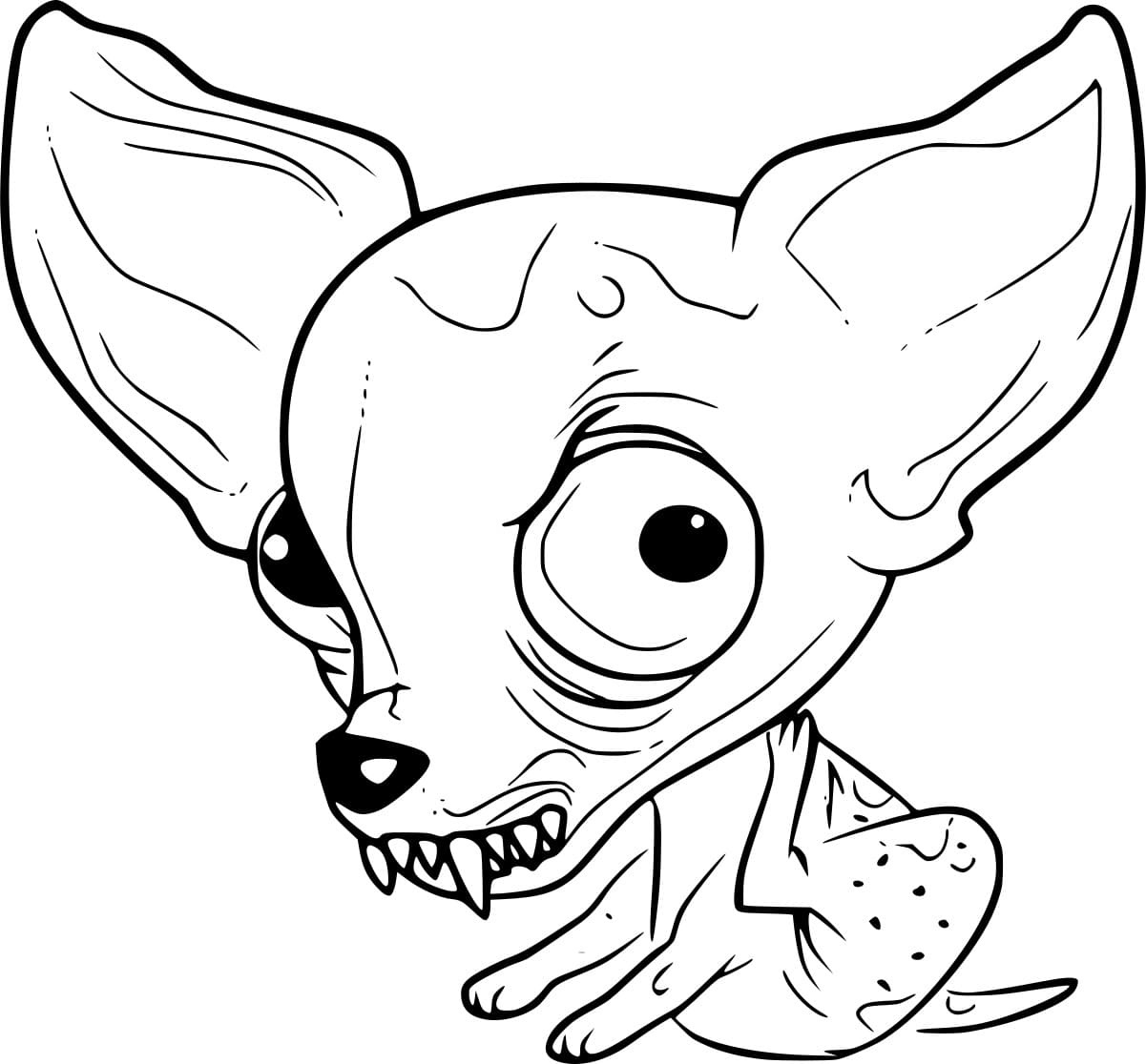 Fierce Chihuahua Coloring Page