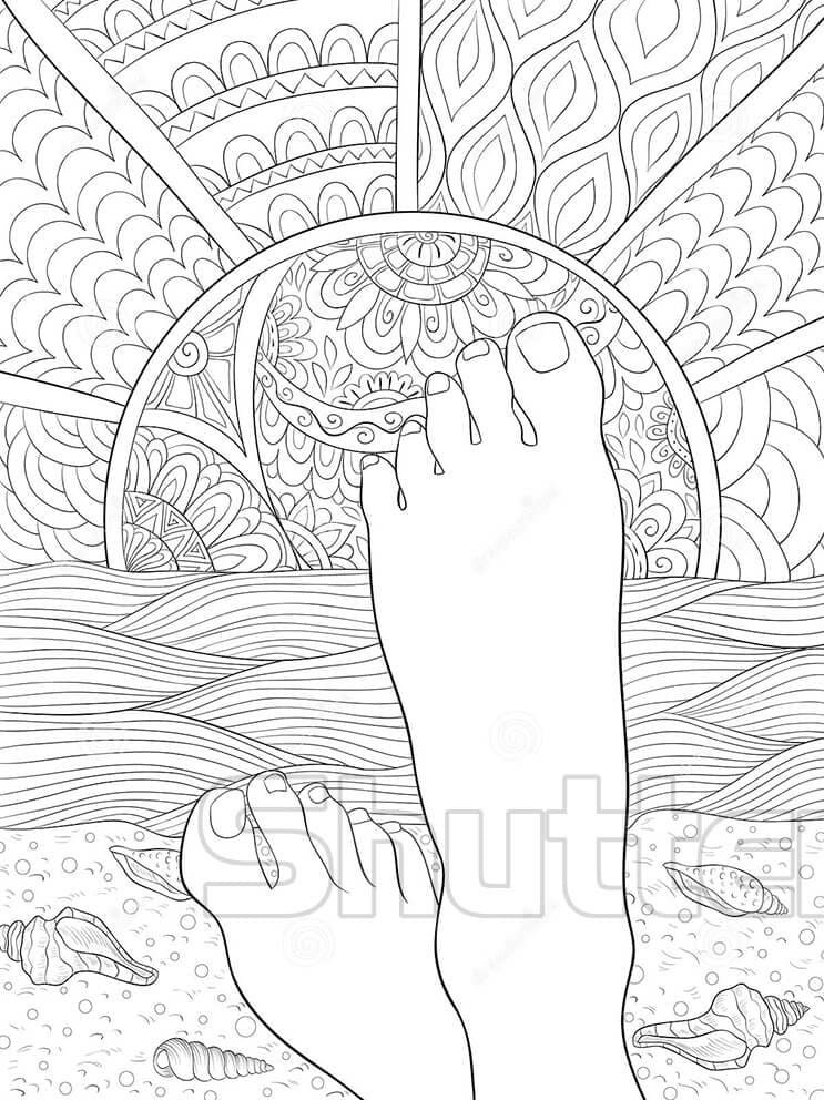 Feet Drawing For Kids