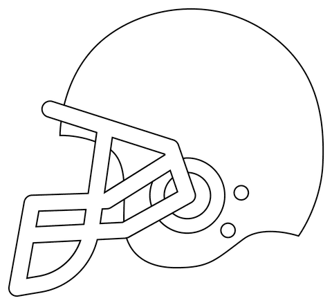 Football Helmet Image For Kids Coloring Page
